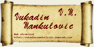 Vukadin Mankulović vizit kartica